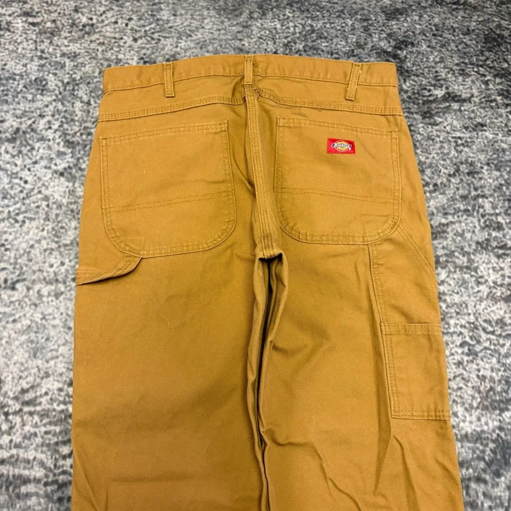 Dickies Carpenter Pants Mens 34x30 Tan Canvas Utility Workwear